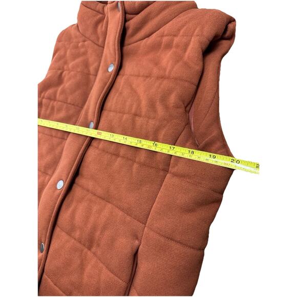 Womens Large Perfect Puffer Vest Burnt Orange Fall Layering by Becaal - Picture 8 of 8